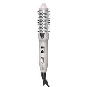 K&K Mini Thermal Brush 1", Heated Round Brush Travel Curling Iron, Dual Voltage